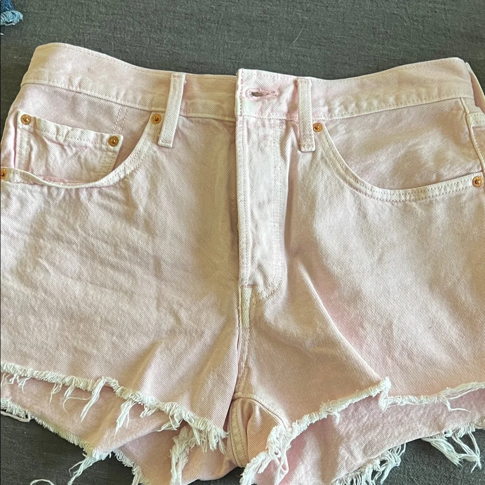 Levi's Women's Jean Shorts - Light Blue, Pink, White - Picture 5 of 7